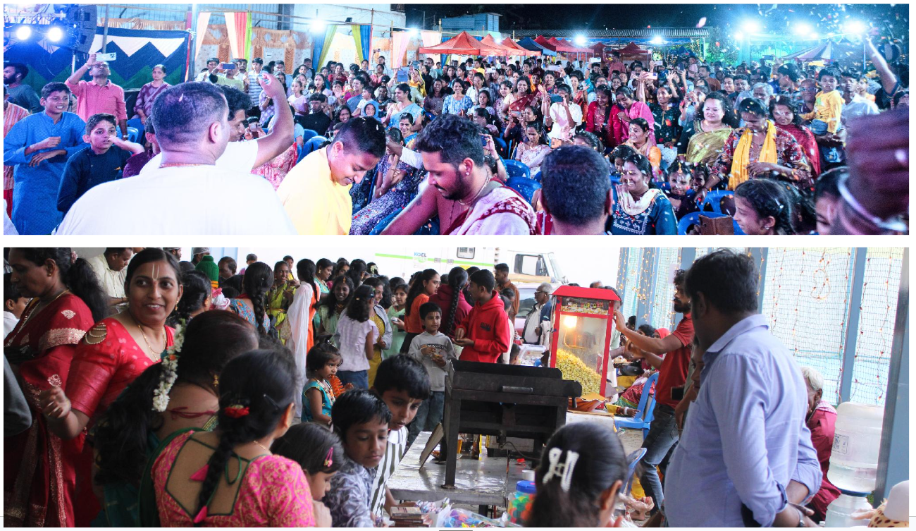 Devotees participating in the festival